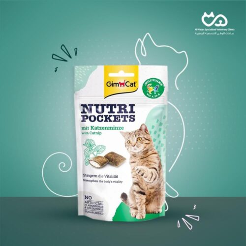 Gim Cat Nutri Pockets with Catnip and Multi-Vitamin Treats, 60g
