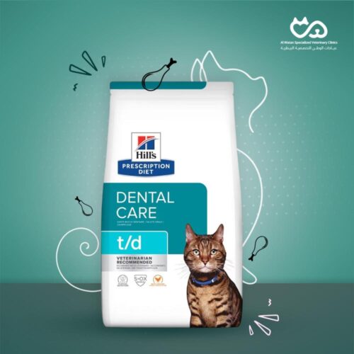 Cat veterinary dry food t/d dental care with chicken 1.5kg