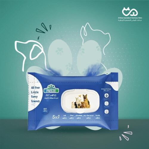 Wet wipes for cats and dogs, 120 wipes