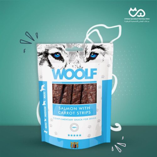 Dog treats salmon with carrot strips 100g