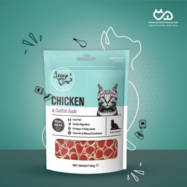 Chicken & codfish sushi cat treats 80g