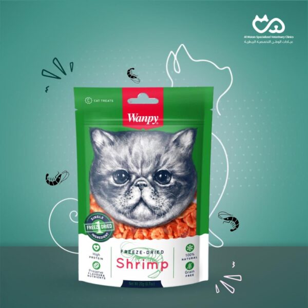 Cat treats freeze dried with shrimp 20g